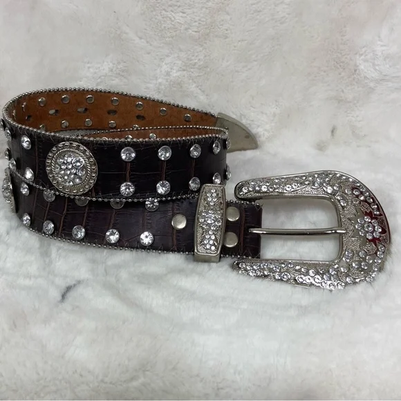 Accessories | Leather Embossed Studded Cz Bling Cowboy  display picture 3